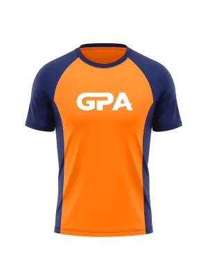 Camiseta de Corrida 100% Poliamida Laranja e Azul