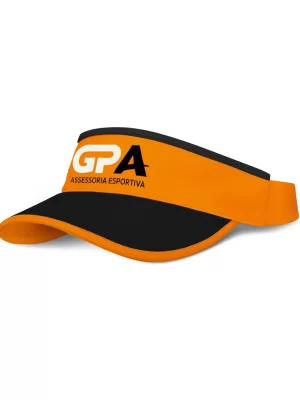 Viseira com Regulagem Laranja e Preta