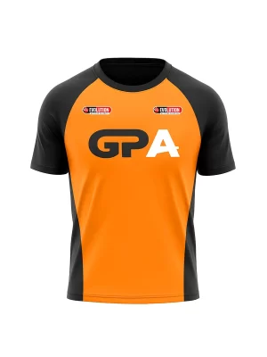 Camiseta de Corrida 100% Poliamida Laranja e Preta
